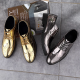 2025 Casual Leather Shoes Men superstar Brogues formal leather shoes oxford gold shoes lace-up hombres silver large size 47 ghn