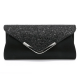 2025 High Quality PU Leather Women Lady Sequins Clutch Bag Evening Wedding Party Prom Handbag Purse Wallet Shinny Shoulder Bags
