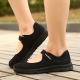 Women's Vulcanize Shoes Summer Hook & Loop Shallow Female Casual Shoes Air Mesh Breathable Platform Wear-resistant Daily Walking