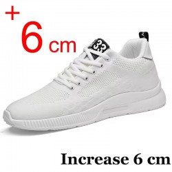 Men Sneakers Elevator Shoes Hidden Heels Breathable Heightening Shoes For Men Increase Insole 6CM Sports Casual Height Shoes 48