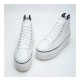 2025 Spring and autumn classic cushion canvas high top lace-up women's shoes retro style thick sole increase casual