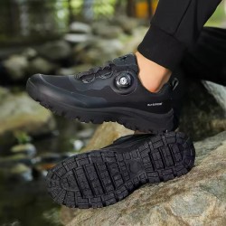 High Quality Men's Trekking Shoes Rotary Buckle Hiking Shoes Men Outdoor Casual Sneakers Man Breathable Non-slip Walking Shoes
